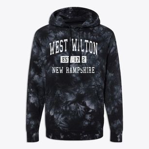 West Wilton New Hampshire Classic Established Premium Tie-Dye Hoodie