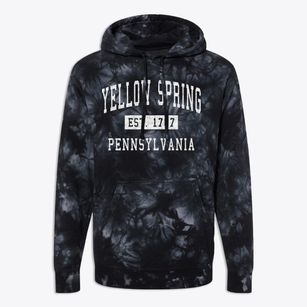 Yellow Spring Pennsylvania Classic Established Premium Tie-Dye Hoodie