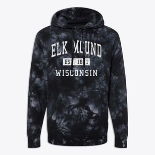 Elk Mound Wisconsin Classic Established Premium Tie-Dye Hoodie