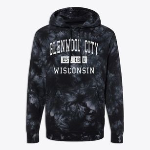 Glenwood City Wisconsin Classic Established Premium Tie-Dye Hoodie