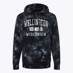 Wellington Wisconsin Classic Established Premium Tie-Dye Hoodie