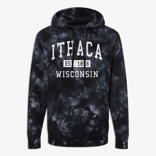 Ithaca Wisconsin Classic Established Premium Tie-Dye Hoodie
