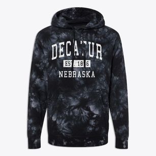 Decatur Nebraska Classic Established Premium Tie-Dye Hoodie