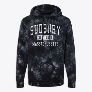 Sudbury Massachusetts Classic Established Premium Tie-Dye Hoodie