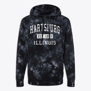 Hartsburg Illinois Classic Established Premium Tie-Dye Hoodie