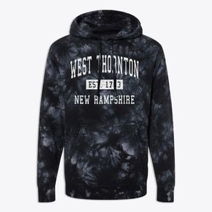 West Thornton New Hampshire Classic Established Premium Tie-Dye Hoodie