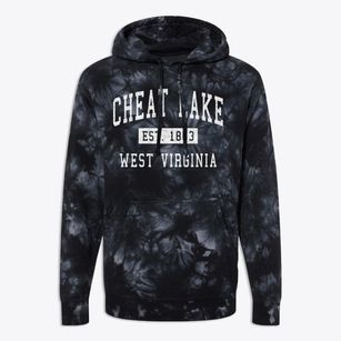 Cheat Lake West Virginia Classic Established Premium Tie-Dye Hoodie