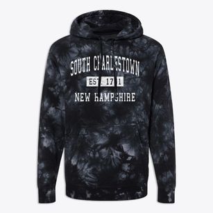 South Charlestown New Hampshire Classic Established Premium Tie-Dye Hoodie