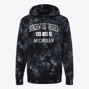 Birchwood Shores Michigan Classic Established Premium Tie-Dye Hoodie