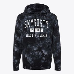 Skygusty West Virginia Classic Established Premium Tie-Dye Hoodie