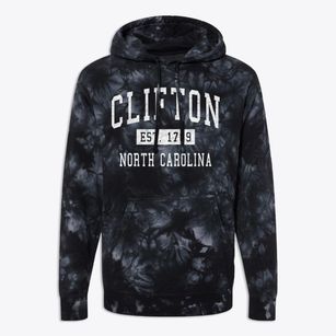 Clifton North Carolina Classic Established Premium Tie-Dye Hoodie