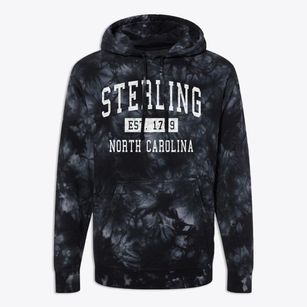 Sterling North Carolina Classic Established Premium Tie-Dye Hoodie