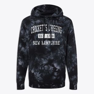Crocketts Crossing New Hampshire Classic Established Premium Tie-Dye Hoodie