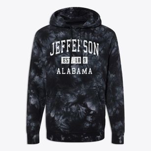 Jefferson Alabama Classic Established Premium Tie-Dye Hoodie