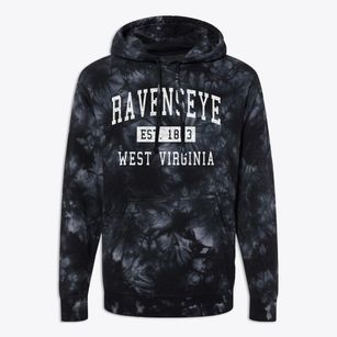 Ravenseye West Virginia Classic Established Premium Tie-Dye Hoodie