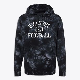Evangel Christian School Classic Football Premium Tie-Dye Hoodie
