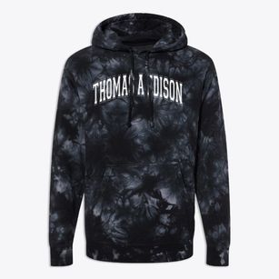 Thomas A Edison Middle Learning Center Varsity Arch Premium Tie-Dye Hoodie