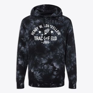 Henry W Longfellow Middle School Track and Field Premium Tie-Dye Hoodie