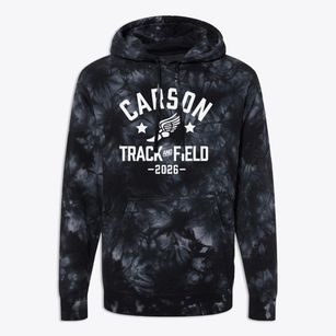 Carson Junior High School Track and Field Premium Tie-Dye Hoodie