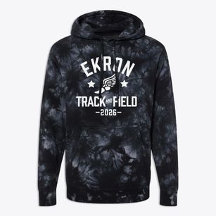 Ekron Elementary School Track and Field Premium Tie-Dye Hoodie