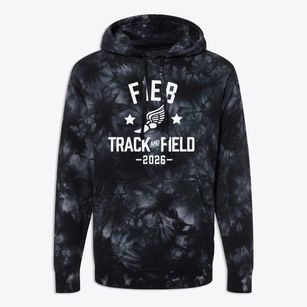 Forked Island - E. Broussard Elementary School Track and Field Premium Tie-Dye Hoodie