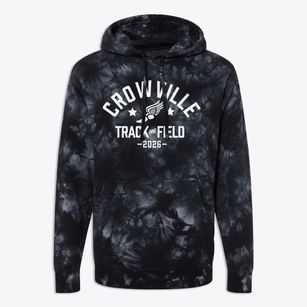 Crowville High School Track and Field Premium Tie-Dye Hoodie