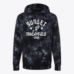 Sunset Senior High School Track and Field Premium Tie-Dye Hoodie
