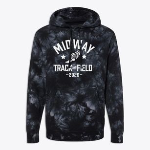 Midway Middle School Track and Field Premium Tie-Dye Hoodie