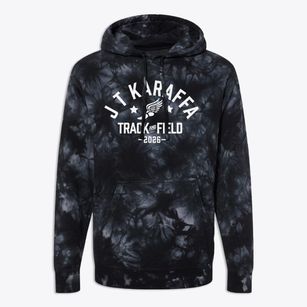 J T Karaffa Middle School Track and Field Premium Tie-Dye Hoodie