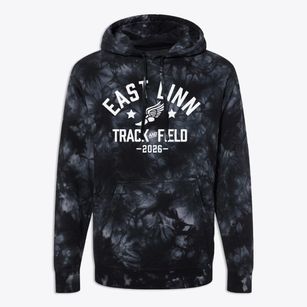 East Linn Christian Academy Track and Field Premium Tie-Dye Hoodie