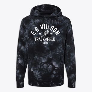 E B Wilson High School Track and Field Premium Tie-Dye Hoodie