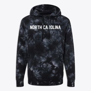  North Carolina Block Letter Premium Tie-Dye Hoodie