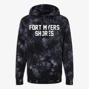 Fort Myers Shores Florida Classic Block Premium Tie-Dye Hoodie