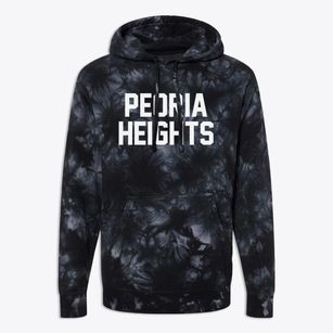 Peoria Heights Illinois Classic Block Premium Tie-Dye Hoodie
