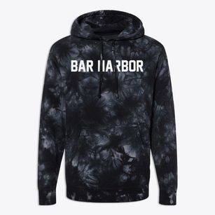 Bar Harbor Maine Classic Block Premium Tie-Dye Hoodie