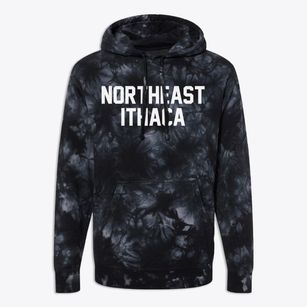 Northeast Ithaca New York Classic Block Premium Tie-Dye Hoodie