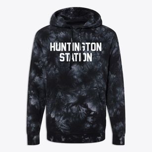 Huntington Station New York Classic Block Premium Tie-Dye Hoodie