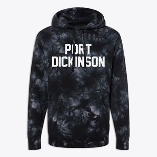 Port Dickinson New York Classic Block Premium Tie-Dye Hoodie
