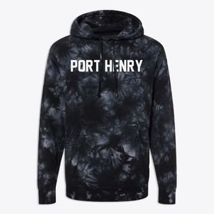 Port Henry New York Classic Block Premium Tie-Dye Hoodie