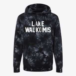 Lake Waukomis Missouri Classic Block Premium Tie-Dye Hoodie