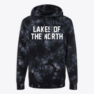 Lakes Of The North Michigan Classic Block Premium Tie-Dye Hoodie