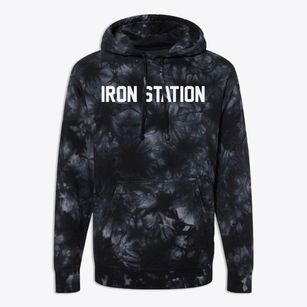 Iron Station North Carolina Classic Block Premium Tie-Dye Hoodie