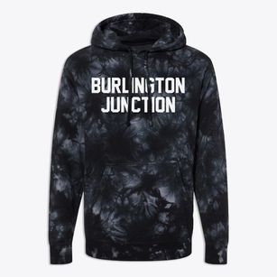 Burlington Junction Missouri Classic Block Premium Tie-Dye Hoodie