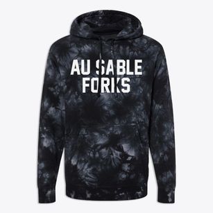 Au Sable Forks New York Classic Block Premium Tie-Dye Hoodie