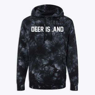 Deer Island Oregon Classic Block Premium Tie-Dye Hoodie