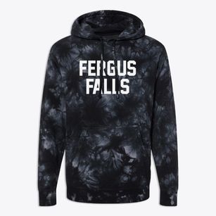 Fergus Falls Minnesota Classic Block Premium Tie-Dye Hoodie
