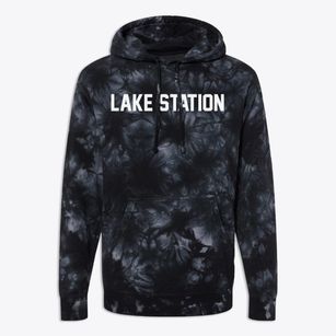 Lake Station Indiana Classic Block Premium Tie-Dye Hoodie