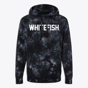 Whitefish Montana Classic Block Premium Tie-Dye Hoodie