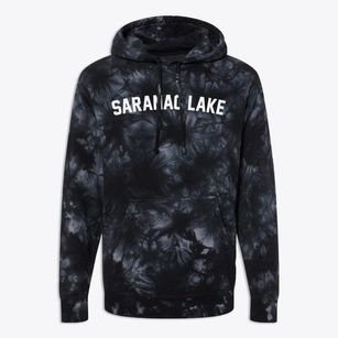Saranac Lake New York Classic Curve Premium Tie-Dye Hoodie