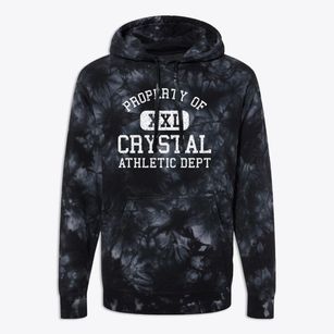 Crystal Wisconsin Athletic Dept Premium Tie-Dye Hoodie